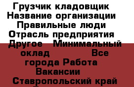 Грузчик-кладовщик › Название организации ­ Правильные люди › Отрасль предприятия ­ Другое › Минимальный оклад ­ 26 000 - Все города Работа » Вакансии   . Ставропольский край,Лермонтов г.